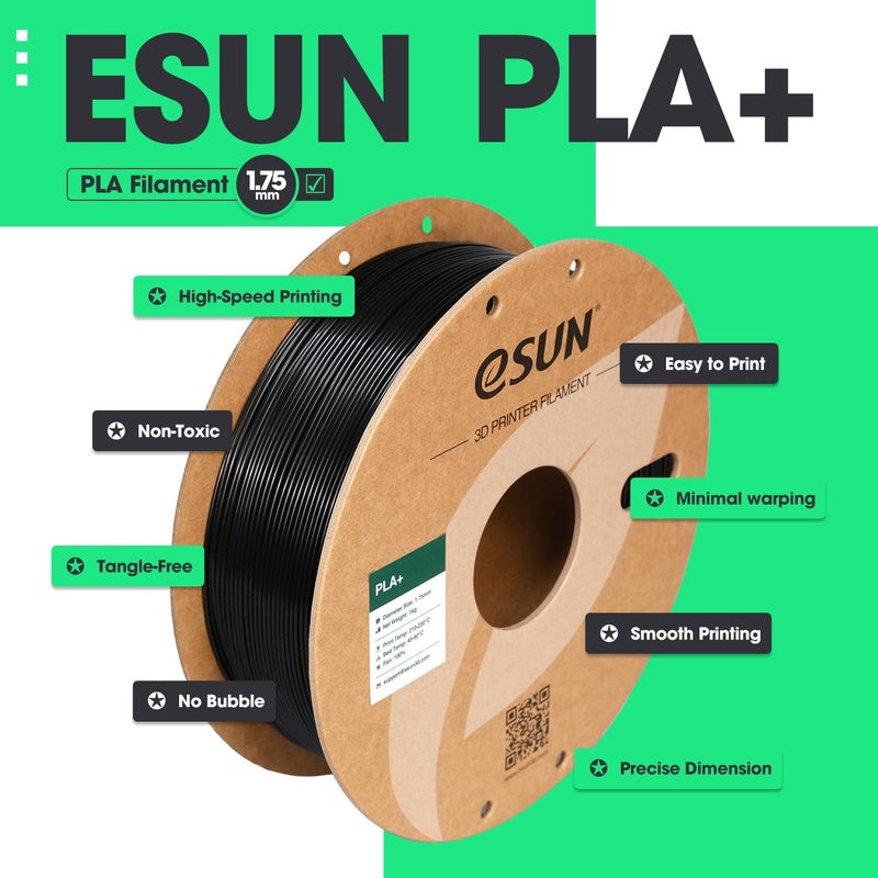 eSUN PLA+ Filament 1.75mm, 3D Printer Filament Dimensional Accuracy +/- 0.03mm, 1kg Cardboard Spool(2.2lbs) 3D Printing Filament, Fits for Most FDM 3D Printers(2 Pack Cold White) - Image 2